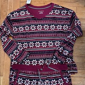 Nautica Fleece Festive Pajama Set | Large